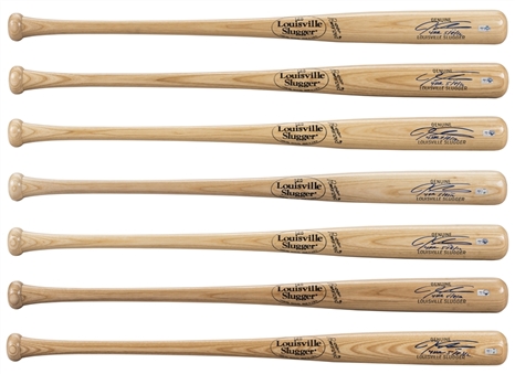 Lot of (7) Josh Hamilton Signed & "4 HR" Inscribed Bats (MLB Authenticated) (Red Cross Hurricane Relief Lot) 